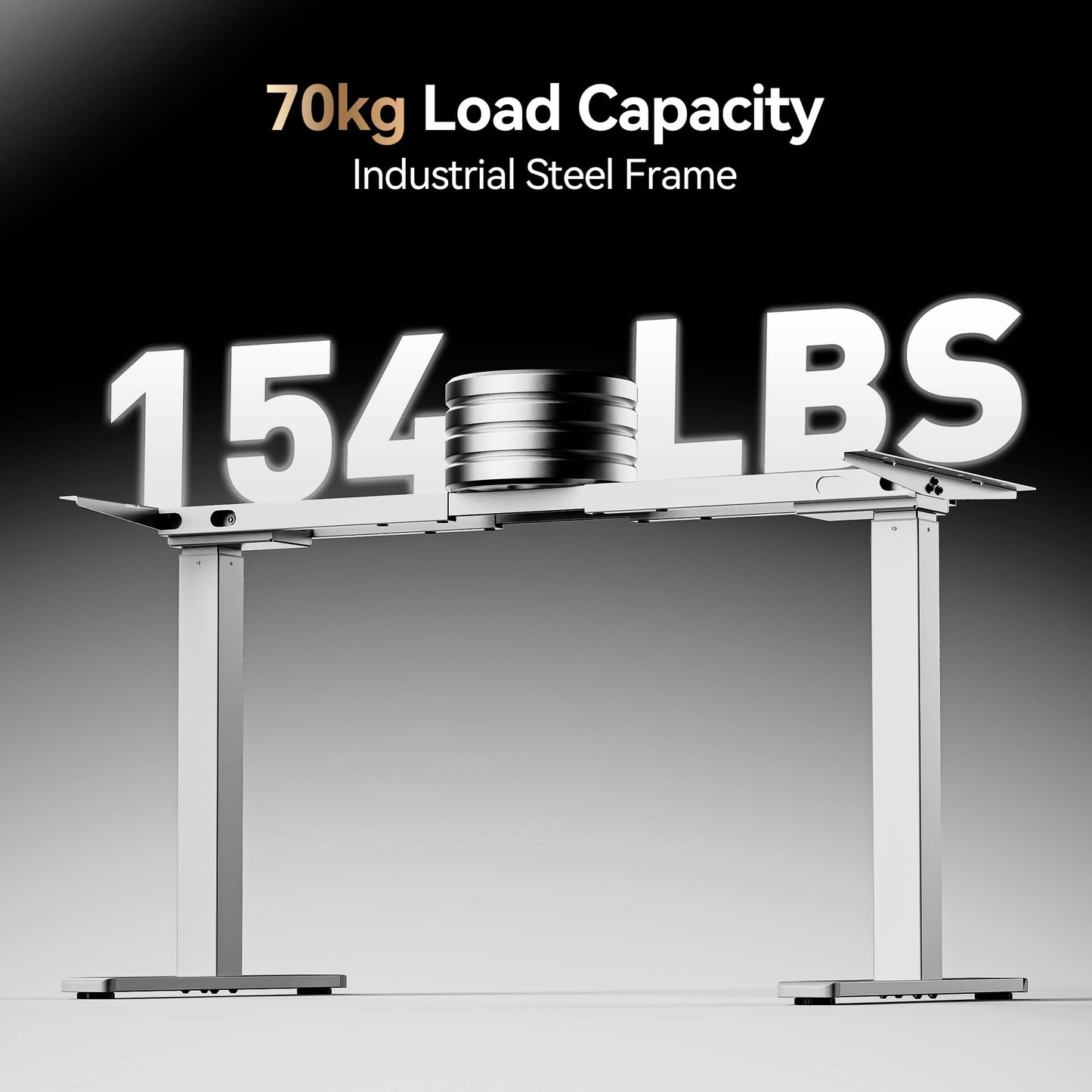 Electric Standing Desk,48x24 Inches Adjustable Height Stand up Desk, Sit Stand Home Office Desk with Splice Board, 3 Preset Heights,Equipped with Hooks,Ergonomic Computer Workstation，Brown