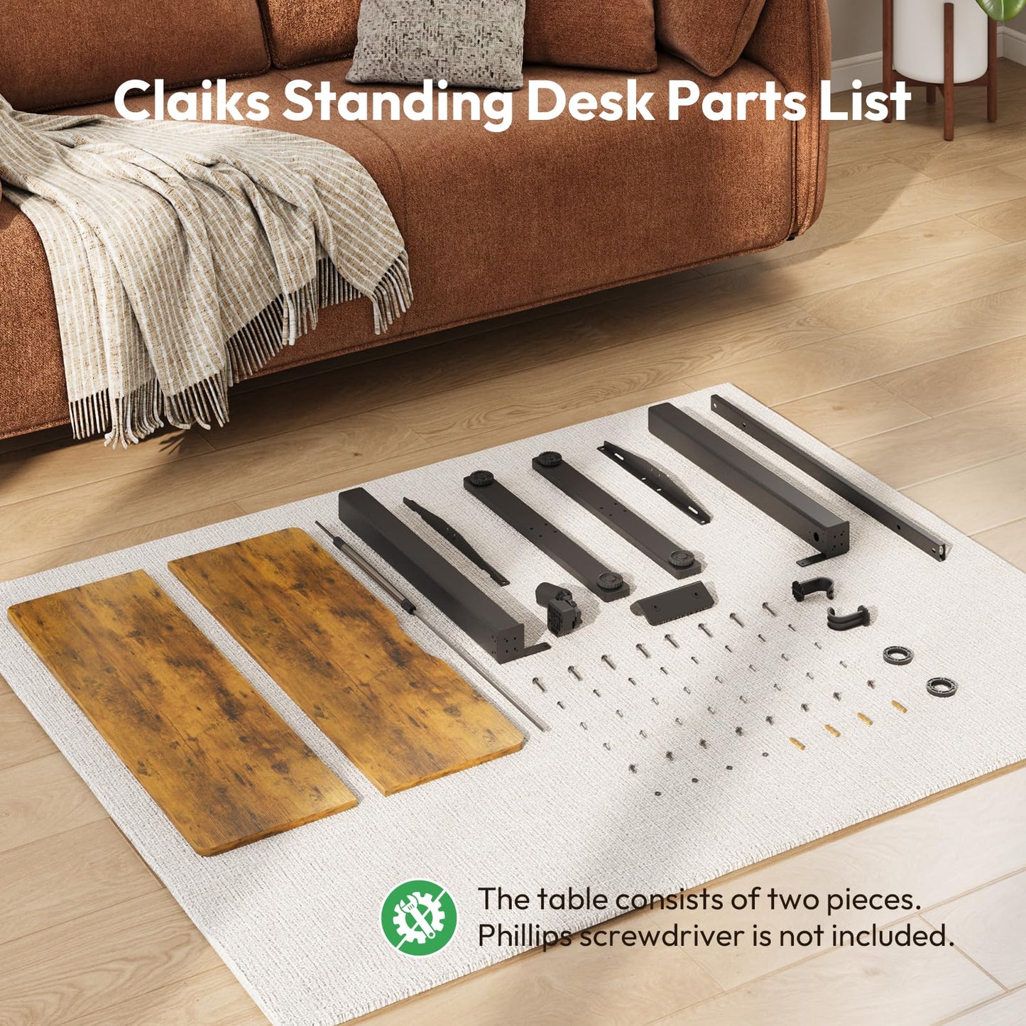 Electric Standing Desk,48x24 Inches Adjustable Height Stand up Desk, Sit Stand Home Office Desk with Splice Board, 3 Preset Heights,Equipped with Hooks,Ergonomic Computer Workstation，Brown