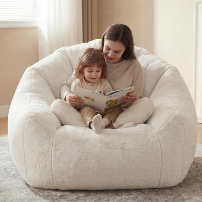 HUGHEAVEN Max Giant Bean Bag Chair, Oversized Bean Bag Sofa for Adults & Teens, Ultra-Soft Comfy Fluffy Floor Lounge Chair with Armrests, Large Bean Bag Couch for Gaming, Reading & Relaxing